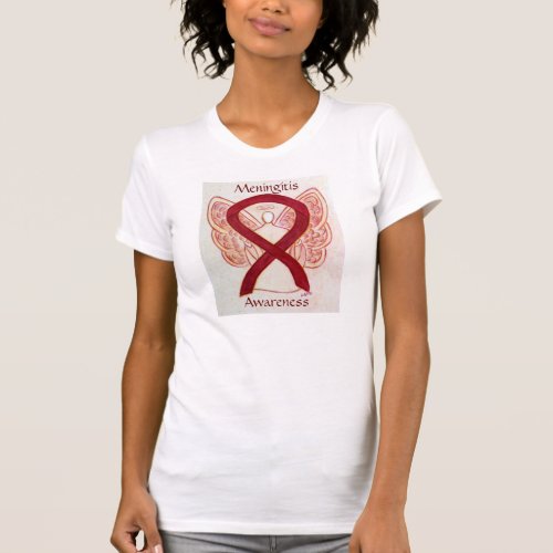 Meningitis Awareness Ribbon Angel Custom Shirt