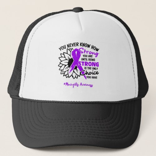 Meningitis Awareness Ribbon Support Gifts Trucker Hat