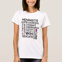 Meningitis Awareness Support Ribbon Tee Shirt