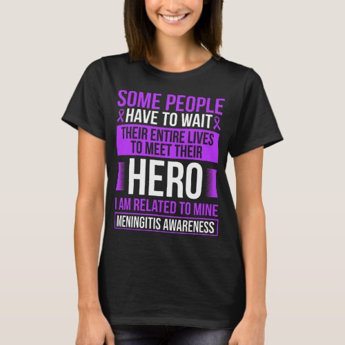 Meningitis Ribbon Meningitis Warrior Survivor T_Shirt
