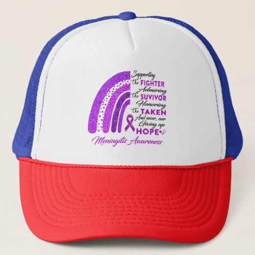 Meningitis Warrior Supporting Fighter Trucker Hat