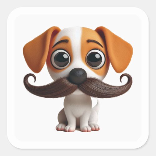 Menjou Mustache Puppy _ Sticker 