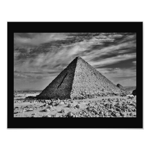 Menkaure Pyramid at Giza Photo Print