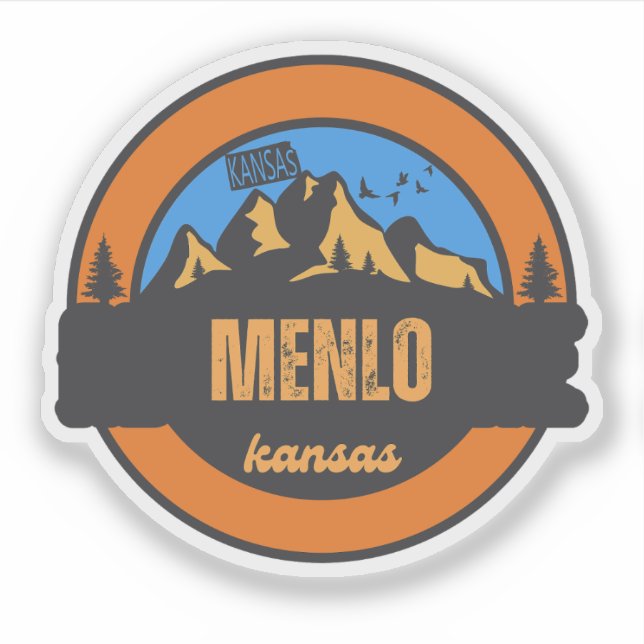 Menlo, Kansas Sticker (Front)