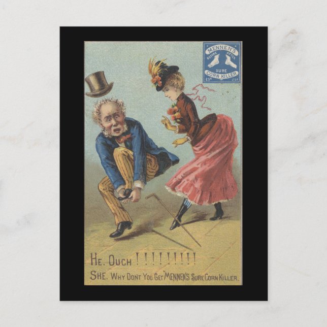 Mennen's Sure Corn Killer Ephemera Postcard (Front)