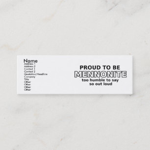 Mennonite Pride Funny Profile Card Humor