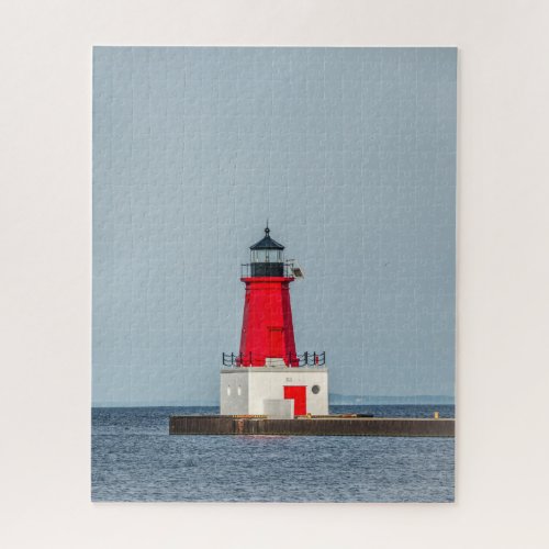 Menominee Lighthouse on Lake Michigan _ Jigsaw Puzzle