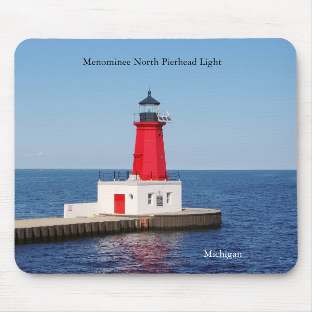 Menominee North Pierhead Light mousepad (Front)
