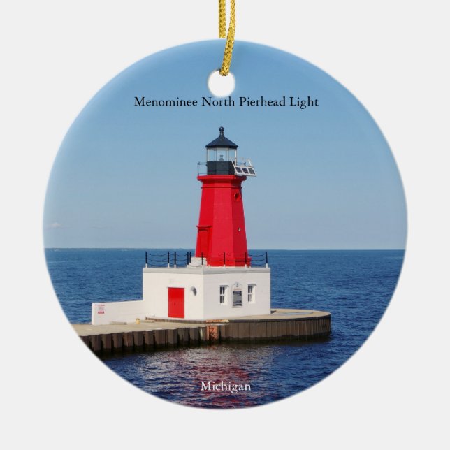 Menominee North Pierhead Light ornament (Front)
