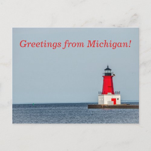 Menominee Pierhead Lighthouse Postcard