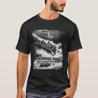 Menominee River White Water Rafting Rapids Wiscons T-Shirt