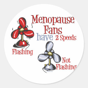 Menopause Fan Classic Round Sticker