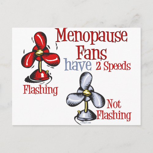Menopause Fan Postcard