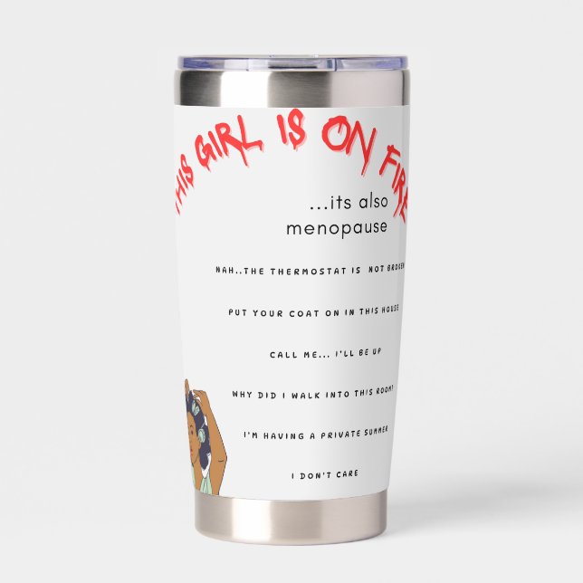 Menopause Mug Shot Insulated Tumbler (Front)