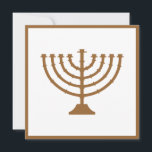 Menorah<br><div class="desc">The Menorah and border can be changed to any Zazzle color you want. There are postage stamps that match and envelopes,  etc..</div>