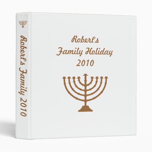 Menorah 3 Ring Binder (Front/Spine)