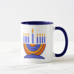 Menorah and Dreidels Hanukkah Gift Mug<br><div class="desc">Menorah and Dreidels design Hanukkah gift Mugs. Matching cards,  party invitations and gifts available in the Jewish Holidays / Hanukkah Category of our store.</div>