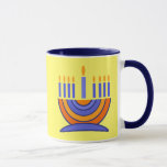 Menorah and Dreidels Hanukkah Gift  Mug<br><div class="desc">Happy Hanukkah. Menorah and Dreidels design Hanukkah Gift Mugs. Matching cards and gifts  available in the Jewish Holidays | Hanukkah Category of our store.</div>