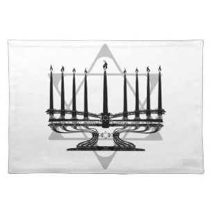 Menorah and Star Cloth Placemat