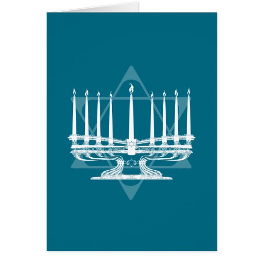 Menorah and star IV Cards (Front)
