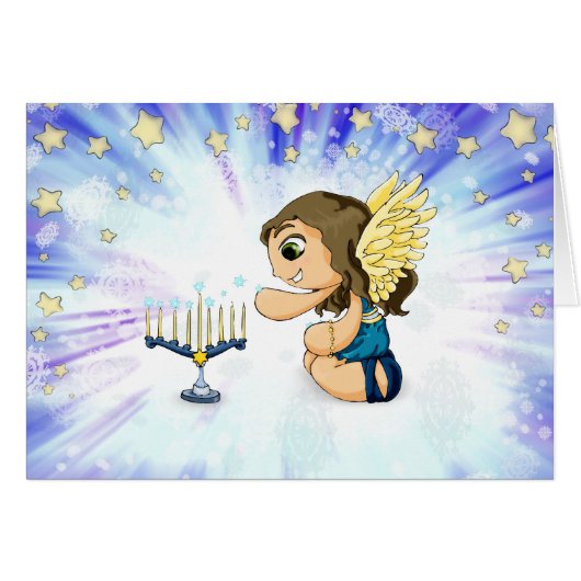 Menorah Angel Cards (Front Horizontal)