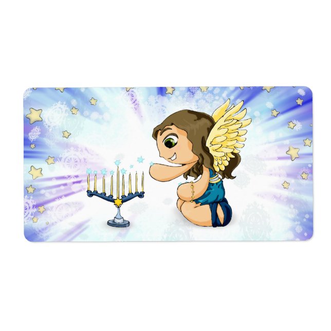 Menorah Angel Label (Front)