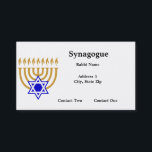 Menorah Business Cards<br><div class="desc">Customizable text with menorah and Star of David</div>