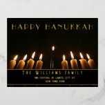 Menorah Candle Happy Hanukkah Foil Holiday Postcard<br><div class="desc">Menorah Candle Happy Hanukkah Postcard,  you can choose with or without envelope</div>
