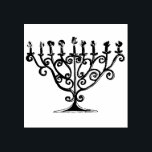 Menorah Candle Rubber Stamp<br><div class="desc">This Hanukkah rubber stamp features a hand drawn menorah. Use it to accent your cards,  holiday mailings and gifts. Designed by world renowned artist Tim Coffey.</div>