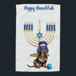 Menorah Dachshund  Garden Flag<br><div class="desc">Beautiful holiday yard flag.</div>