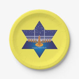 Menorah Dogs_Happy Hanukkah_Star of David Paper Plates