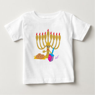 Menorah & Dreidel Toddler Long Sleeves Flowy Shirt
