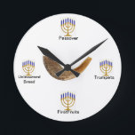 Menorah Feast Days Wall Clock<br><div class="desc">Rightside has done it again with this one of a kind beautiful Menorah Feast Days Wall clock! Keep the conversation going while keeping time with family and friends as they admire your beautiful Menorah Feast days Wall Clock,  made from the rightside!</div>