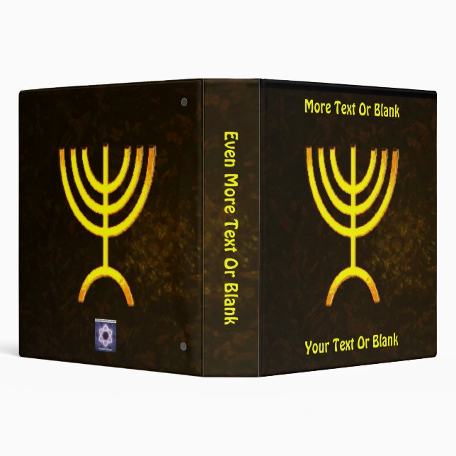 Menorah Flame 3 Ring Binder (Background)