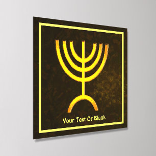 Menorah Flame Acrylic Photo Tile