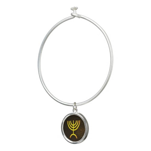 Menorah Flame Bangle Bracelet