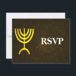Menorah Flame Bar/Bat Mitzvah RSVP<br><div class="desc">An RSVP card to accompany Bar/Bat Mitzvah invitations featuring the same design.</div>