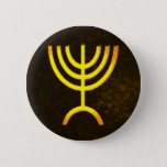 Menorah Flame Button<br><div class="desc">A digital rendering of the Jewish seven-branched menorah (Hebrew: מְנוֹרָה‎). The seven-branched menorah, used in the portable sanctuary set up by Moses in the wilderness and later in the Temple in Jerusalem, has been a symbol of Judaism since ancient times and is the emblem on the coat of arms of...</div>