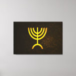 Menorah Flame Canvas Print<br><div class="desc">A digital rendering of the Jewish seven-branched menorah (Hebrew: מְנוֹרָה‎). Add your own text. The seven-branched menorah, used in the portable sanctuary set up by Moses in the wilderness and later in the Temple in Jerusalem, has been a symbol of Judaism since ancient times and is the emblem on the...</div>