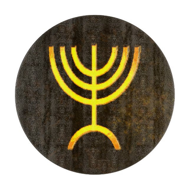 Menorah Flame Cutting Board (Front)