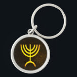 Menorah Flame Keychain<br><div class="desc">A digital rendering of the Jewish seven-branched menorah (Hebrew: מְנוֹרָה‎). The seven-branched menorah, used in the portable sanctuary set up by Moses in the wilderness and later in the Temple in Jerusalem, has been a symbol of Judaism since ancient times and is the emblem on the coat of arms of...</div>