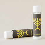 Menorah Flame Lip Balm<br><div class="desc">A digital rendering of the Jewish seven-branched menorah (Hebrew: מְנוֹרָה). The seven-branched menorah, used in the portable sanctuary set up by Moses in the wilderness and later in the Temple in Jerusalem, has been a symbol of Judaism since ancient times and is the emblem on the coat of arms of...</div>