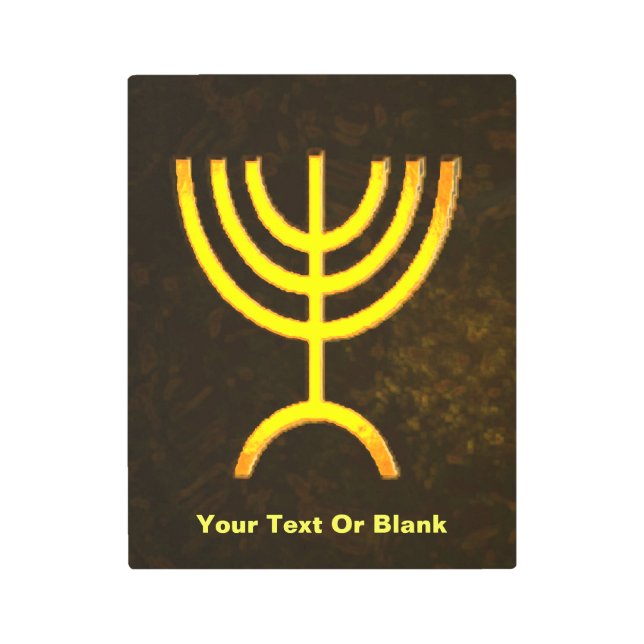 Menorah Flame Metal Print (Front)