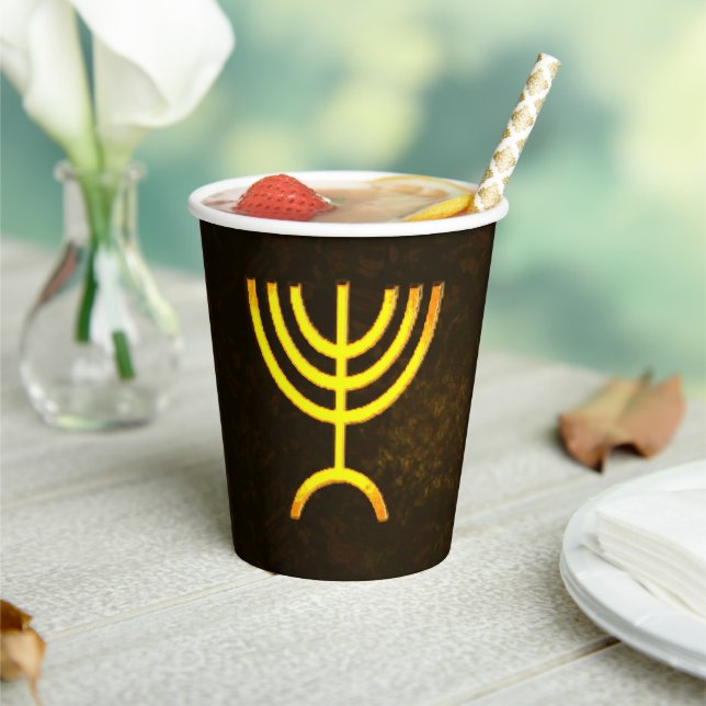Menorah Flame Paper Cups (Insitu)