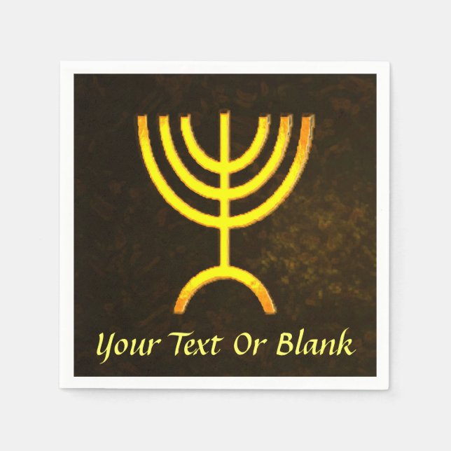 Menorah Flame Paper Napkins (Front)