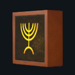 Menorah Flame Pencil Holder<br><div class="desc">A brown and gold digital rendering of the Jewish seven-branched menorah (Hebrew: מְנוֹרָה‎). The seven-branched menorah, used in the portable sanctuary set up by Moses in the wilderness and later in the Temple in Jerusalem, has been a symbol of Judaism since ancient times and is the emblem on the coat...</div>