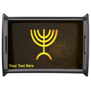 Menorah Flame Serving Tray