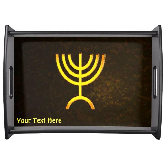 Menorah Flame Serving Tray (Front)