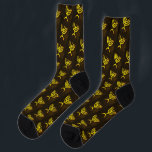 Menorah Flame Socks<br><div class="desc">A brown and gold digital rendering of the Jewish seven-branched menorah (Hebrew: מְנוֹרָה‎). The seven-branched menorah, used in the portable sanctuary set up by Moses in the wilderness and later in the Temple in Jerusalem, has been a symbol of Judaism since ancient times and is the emblem on the coat...</div>