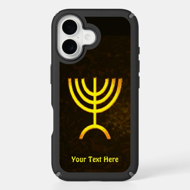 Menorah Flame Speck iPhone Case (Front)